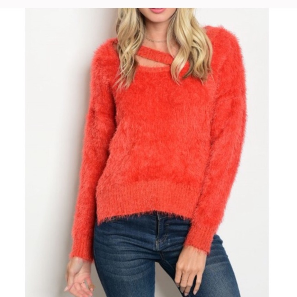 Entro Long Sleeve Fuzzy Sweater